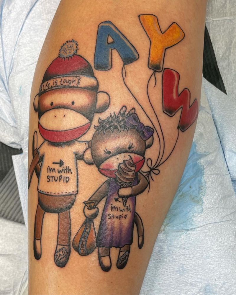 27 Unique Sock Monkey Tattoos for Your Inspiration