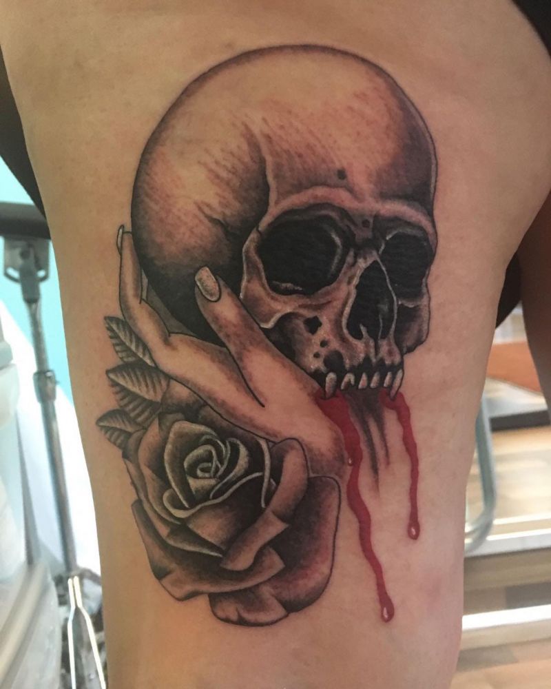 30 Cool Vampire Skull Tattoos for Your Inspiration