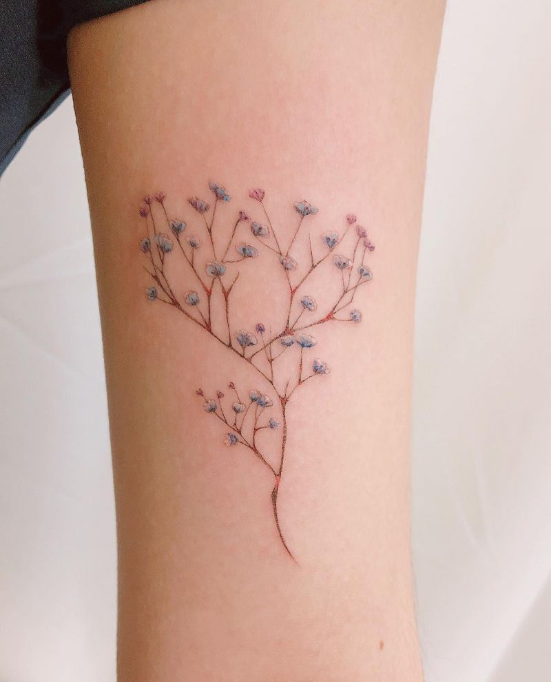 30 Unique Gypsophila Tattoos for Your Inspiration