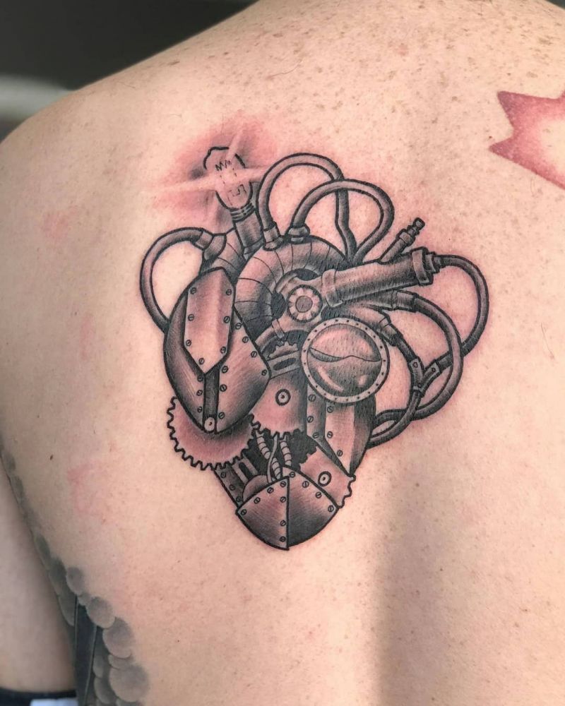 30 Unique Mechanical Heart Tattoos You Must Love