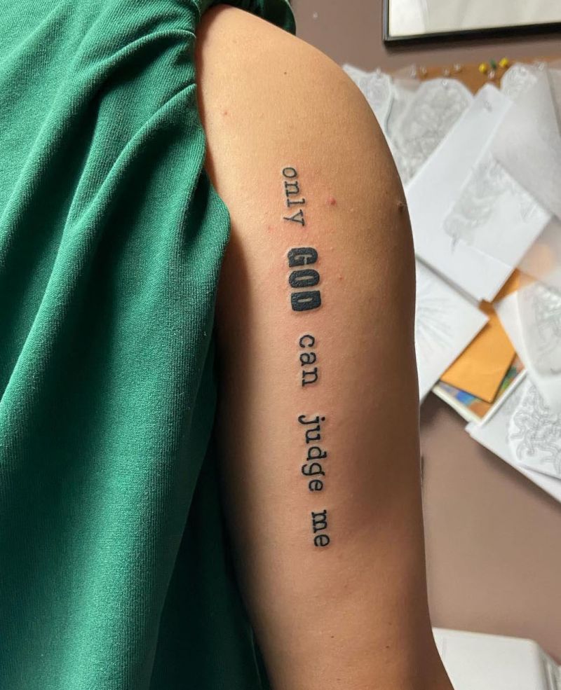 30 Unique Only God Can Judge Me Tattoos You Can Copy