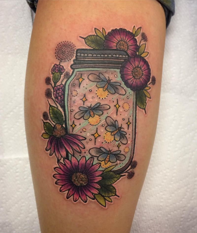 30 Pretty Firefly Jar Tattoos You Must Love