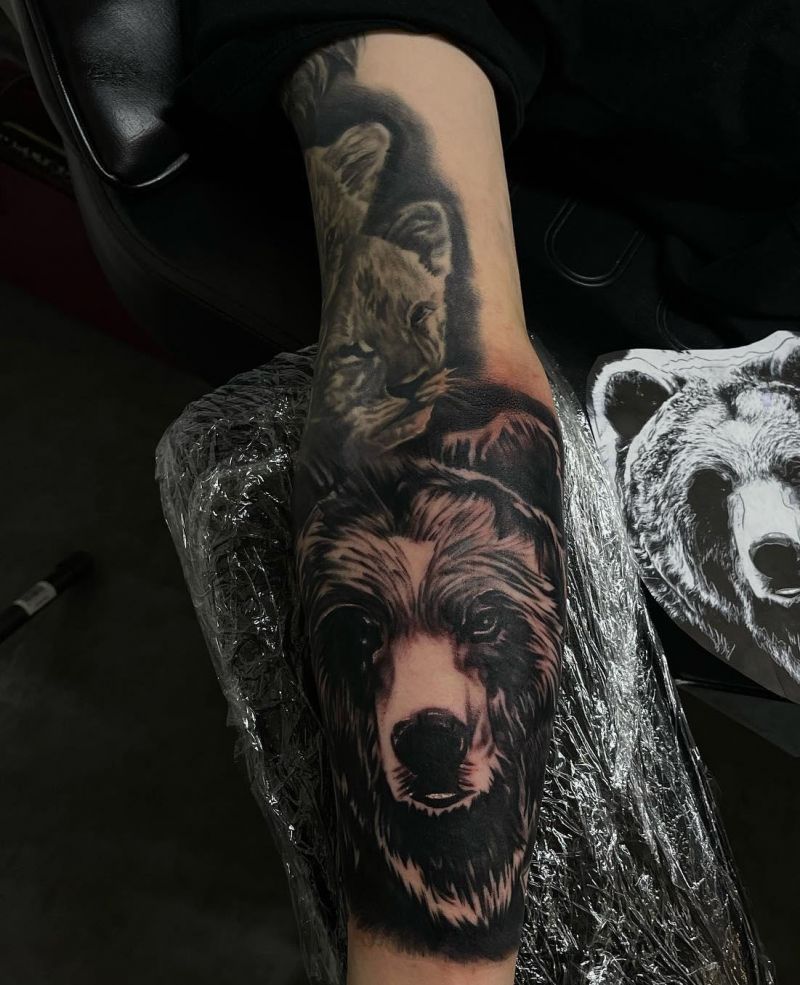 30 Awesome Grizzly Bear Tattoos For Your Next Ink