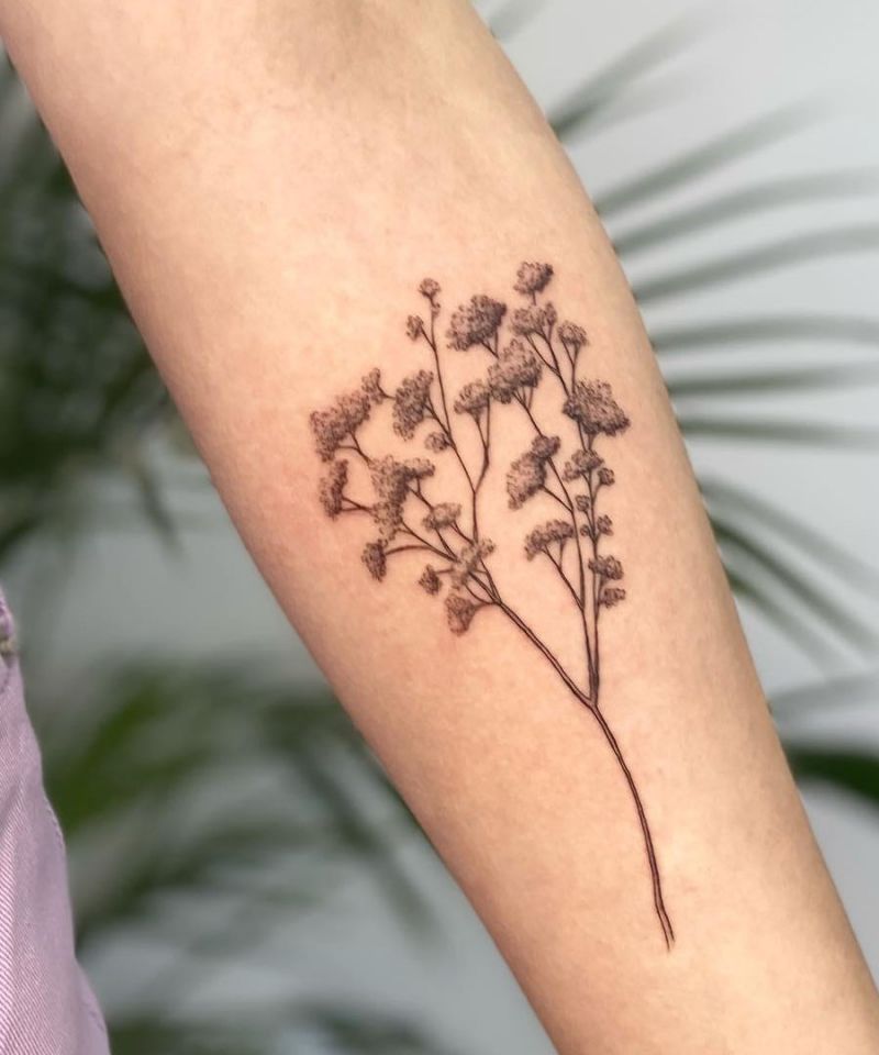 30 Unique Gypsophila Tattoos for Your Inspiration