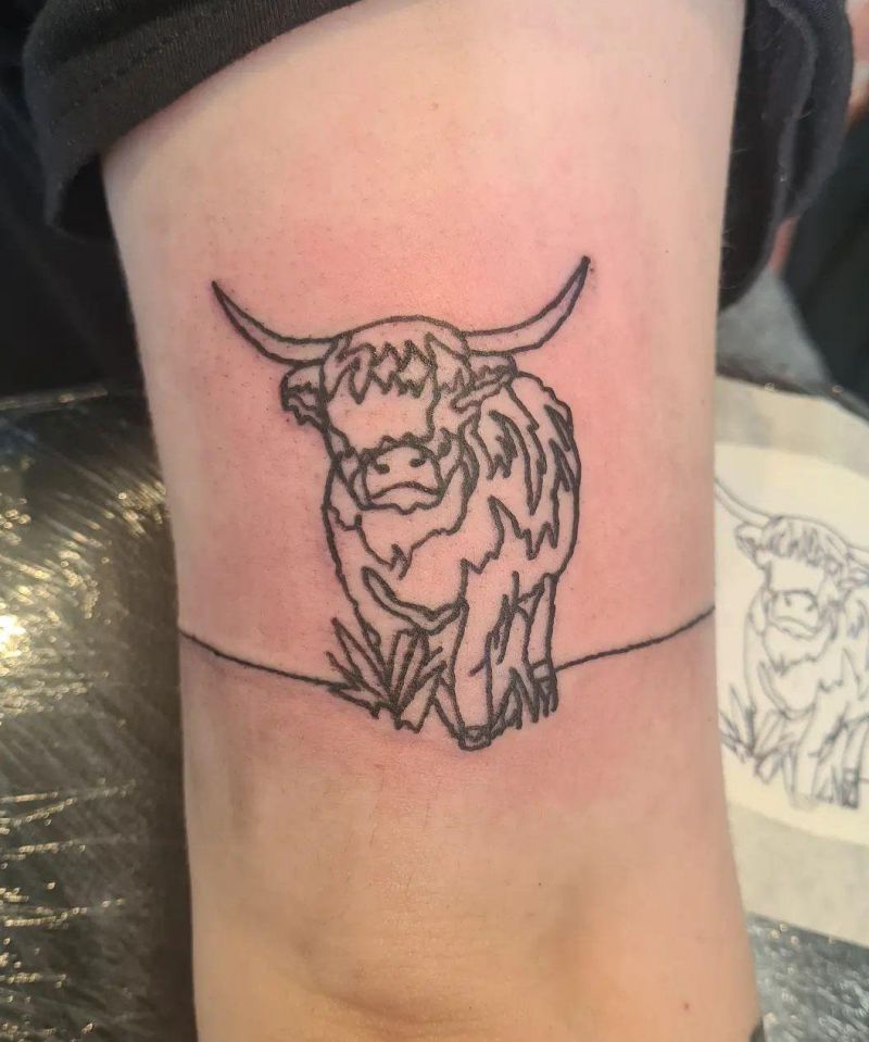 30 Classy Highland Cow Tattoos For Your Next Ink