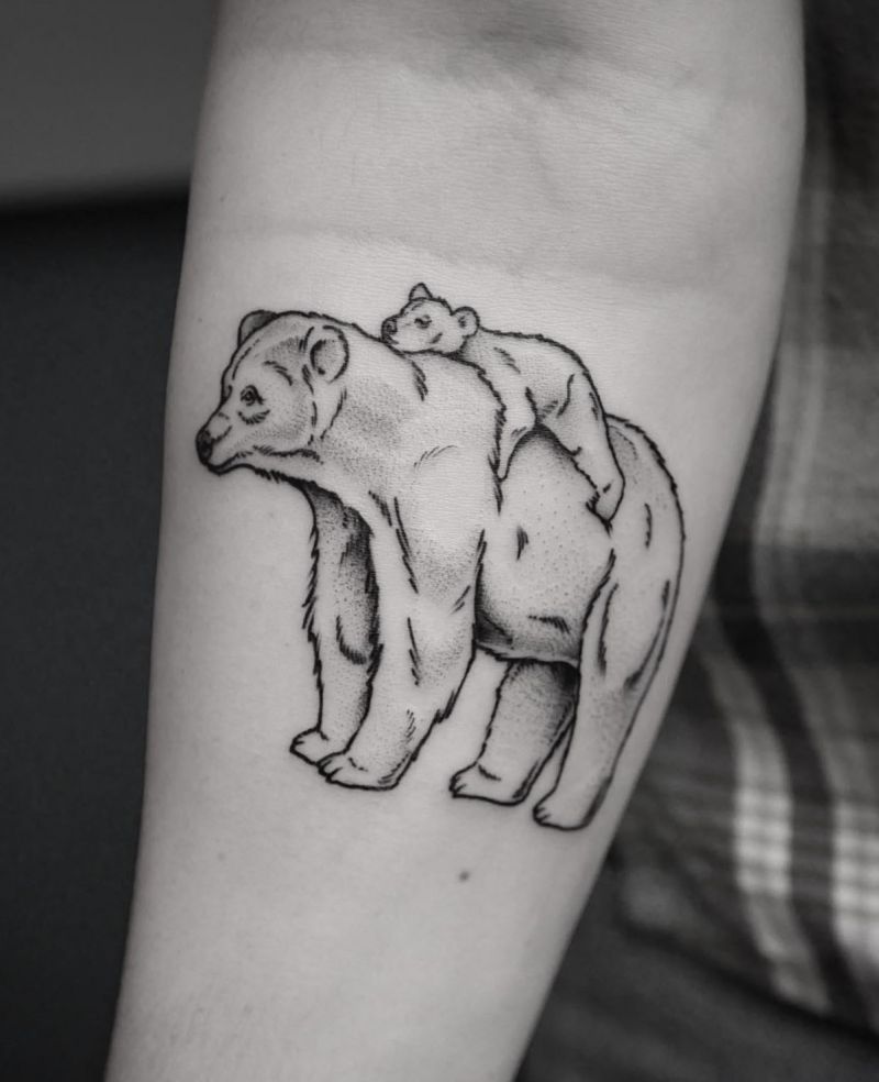 30 Classy Mama Bear Tattoos to Inspire You