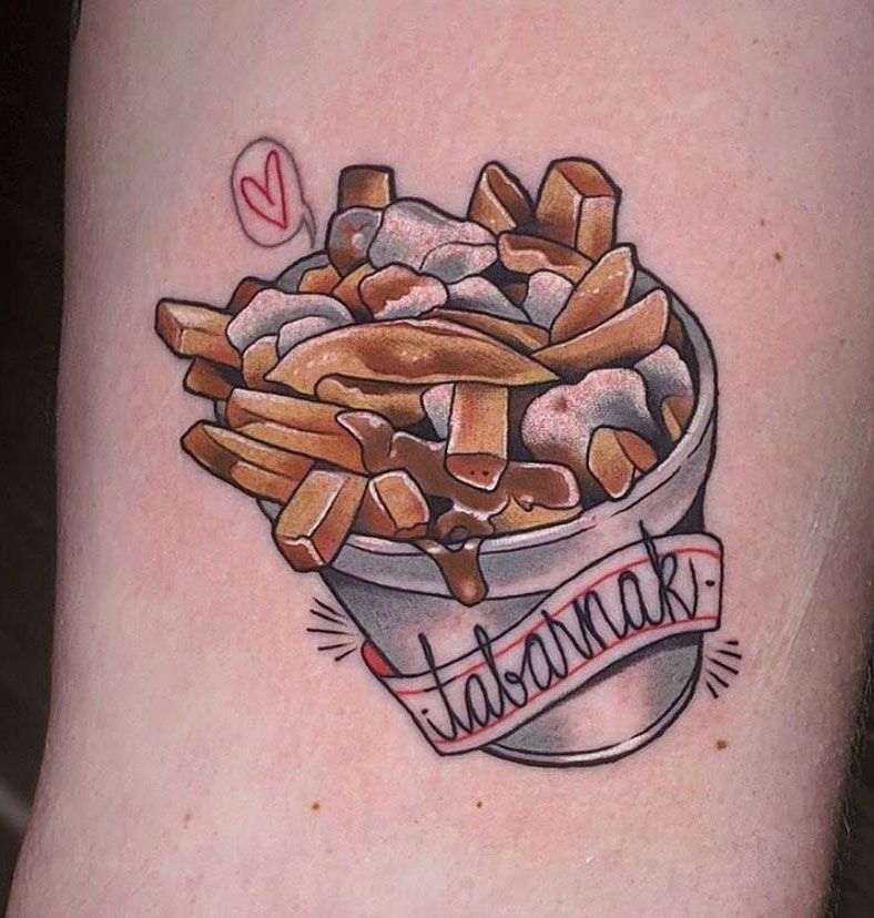 30 Unique Poutine Tattoos You Must Love