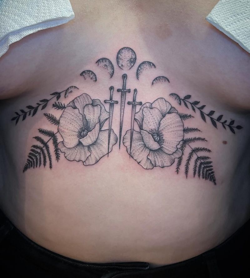 30 Pretty Sternum Tattoos For Your Next Ink