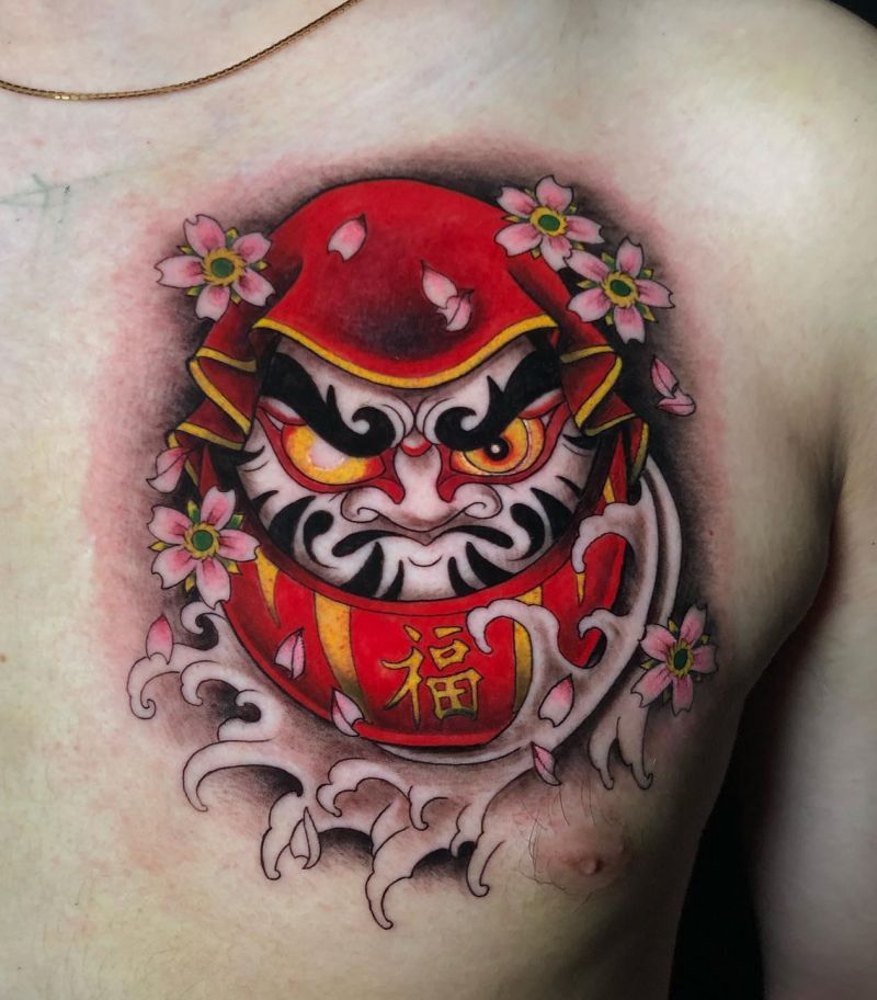 30 Unique Daruma Doll Tattoos for Your Inspiration