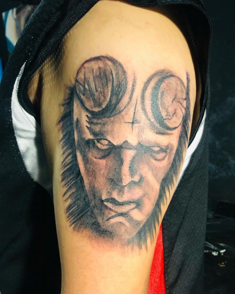 30 Unique Hellboy Tattoos You Must Love