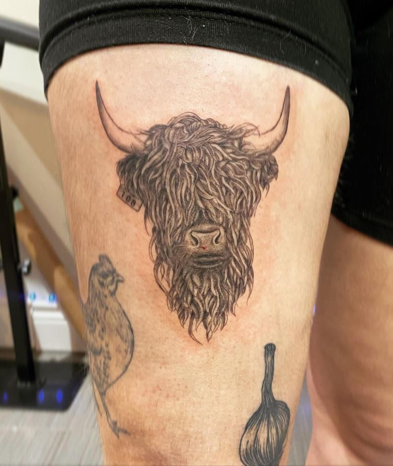 30 Classy Highland Cow Tattoos For Your Next Ink