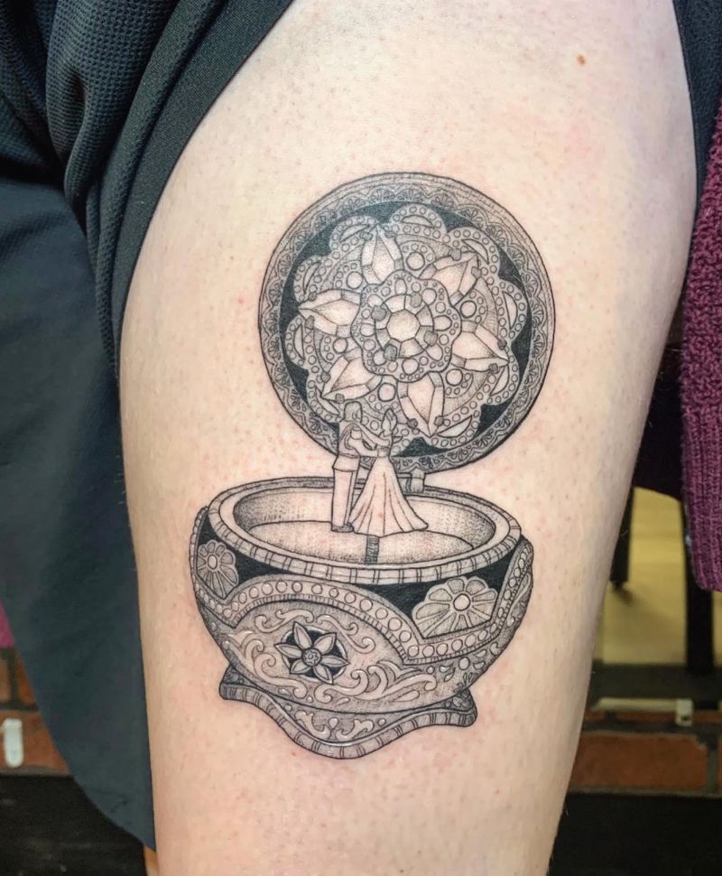 30 Unique Music Box Tattoos You Must Love