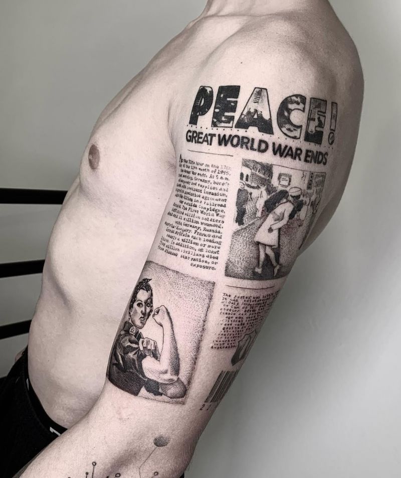 30 Unique Newspaper Tattoos You Must Love