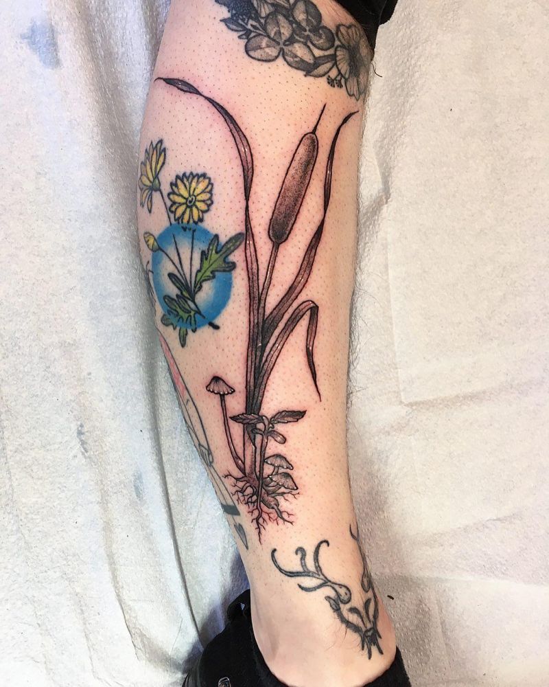 30 Pretty Cattail Tattoos For Your Next Ink