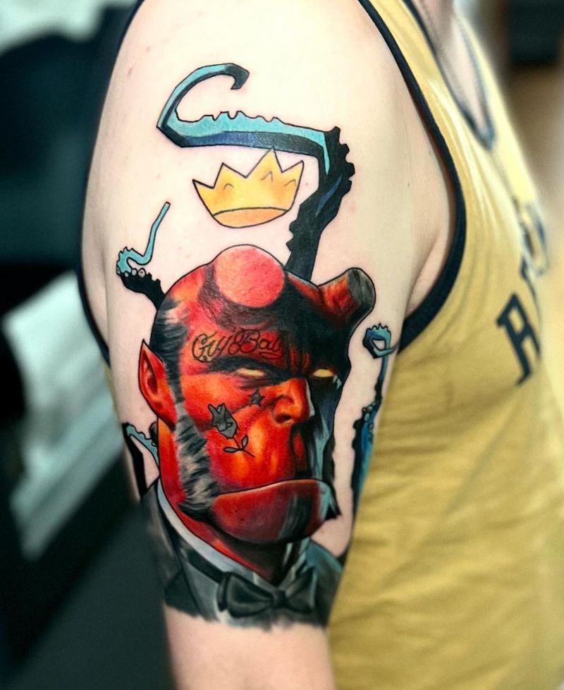 30 Unique Hellboy Tattoos You Must Love