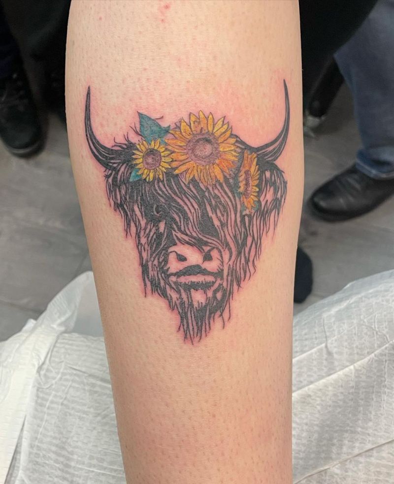 30 Classy Highland Cow Tattoos For Your Next Ink