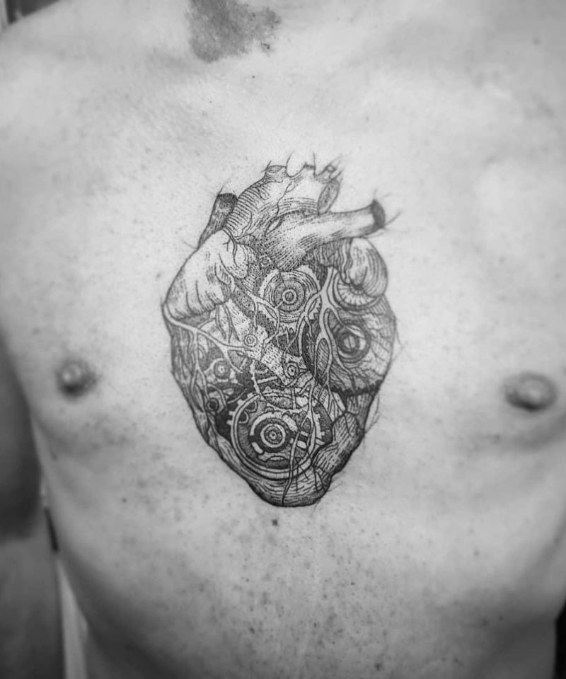 30 Unique Mechanical Heart Tattoos You Must Love