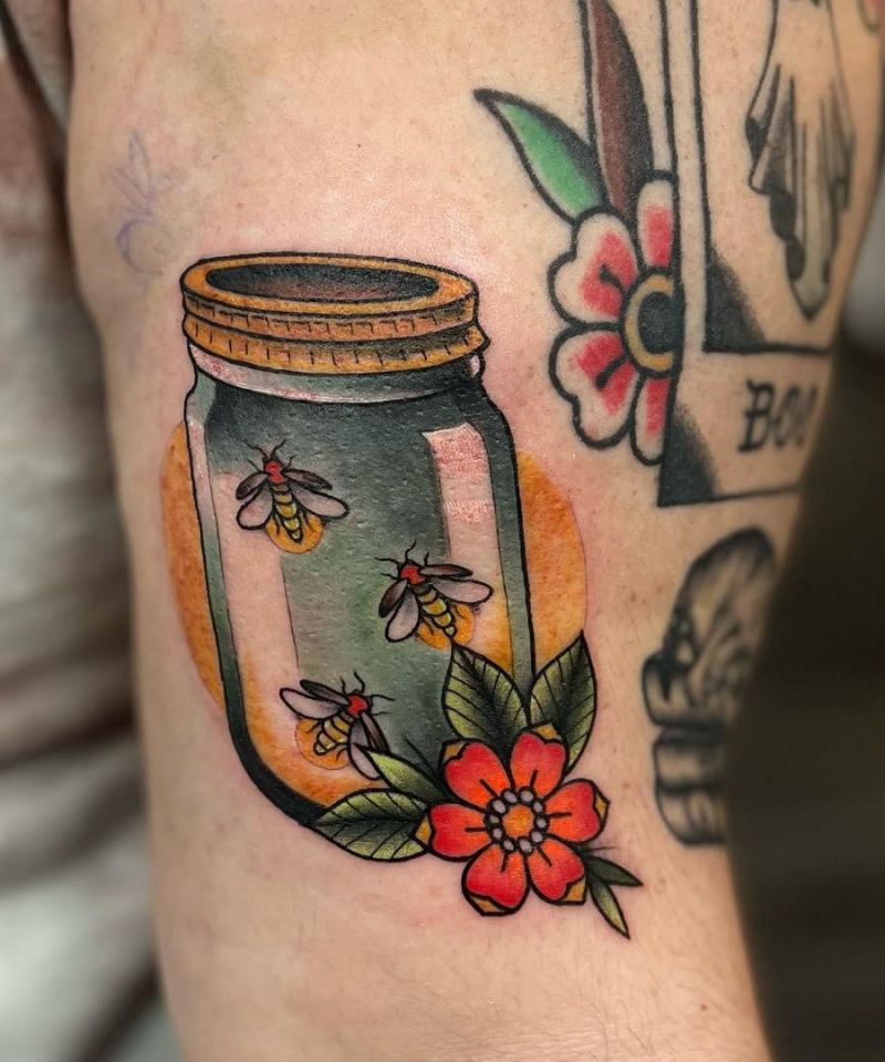 30 Pretty Firefly Jar Tattoos You Must Love