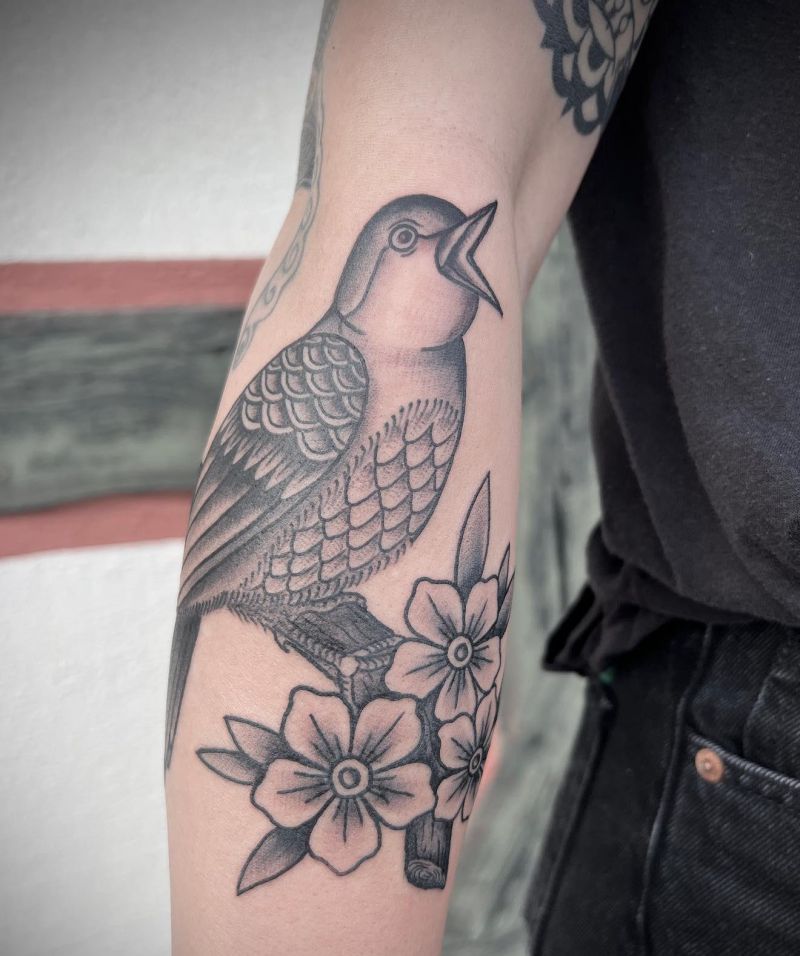 30 Unique Nightingale Tattoos to Inspire You