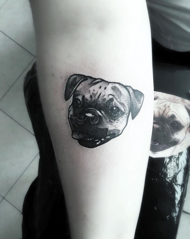 30 Cute Pug Tattoos You Must Love