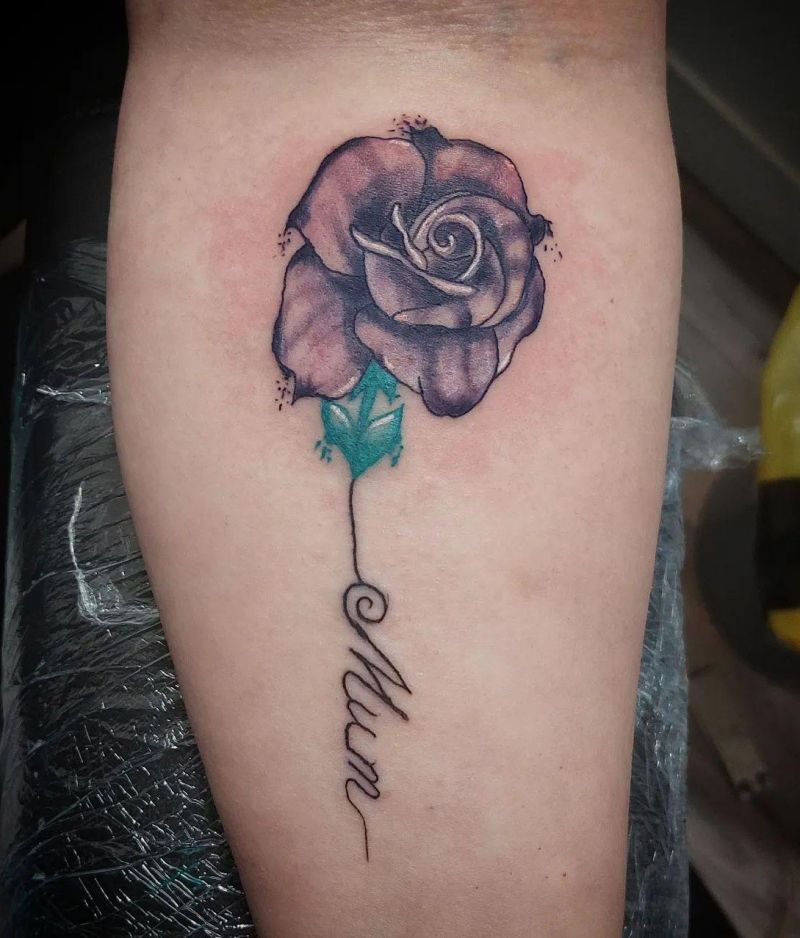 30 Pretty Purple Rose Tattoos to Inspire You