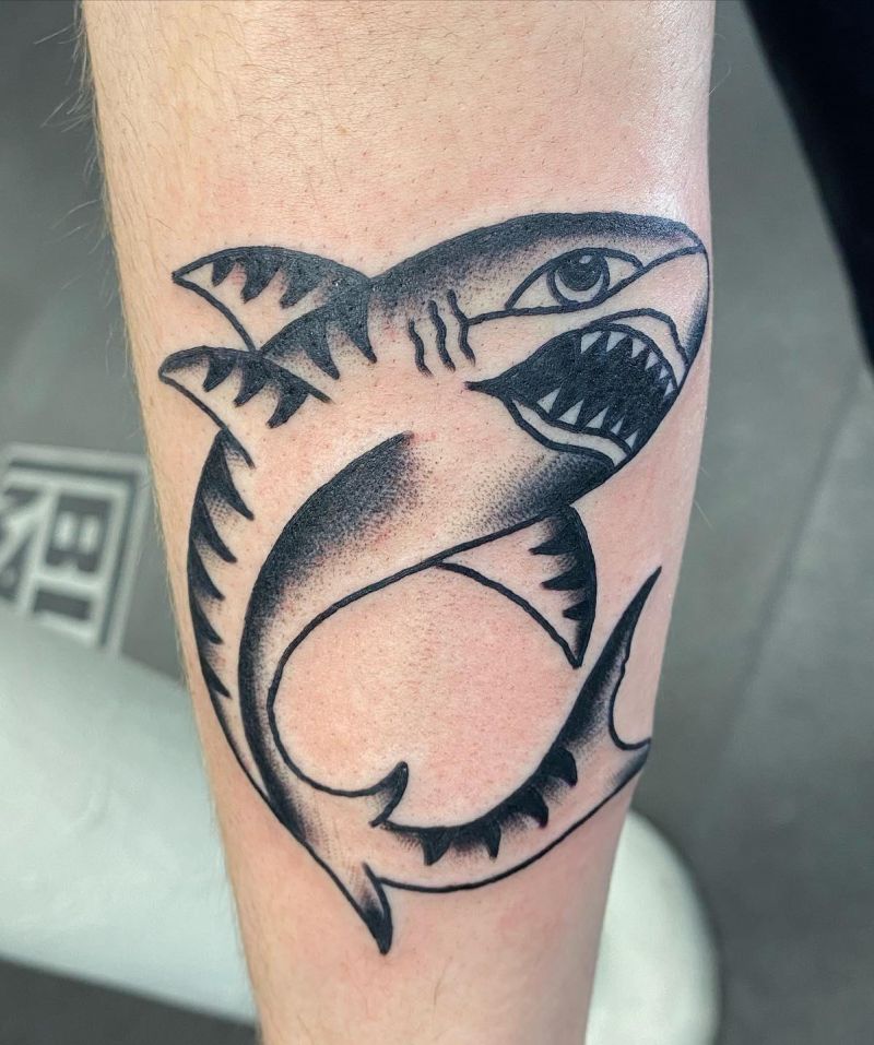 30 Unique Tiger Shark Tattoos You Must Love