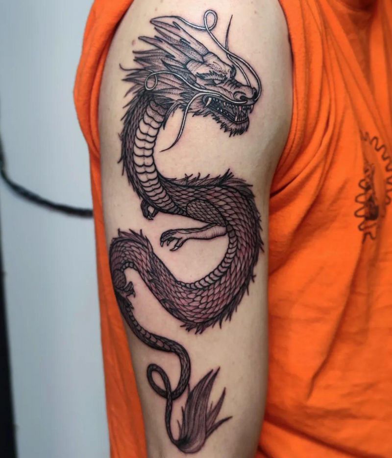 30 Pretty Chinese Dragon Tattoos You Can Copy