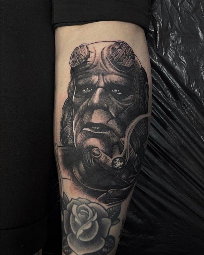 30 Unique Hellboy Tattoos You Must Love