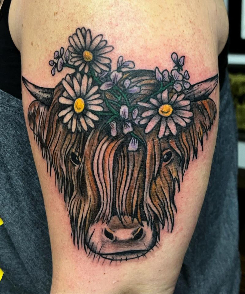 30 Classy Highland Cow Tattoos For Your Next Ink