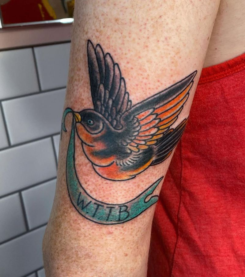 30 Pretty Oriole Tattoos to Inspire You