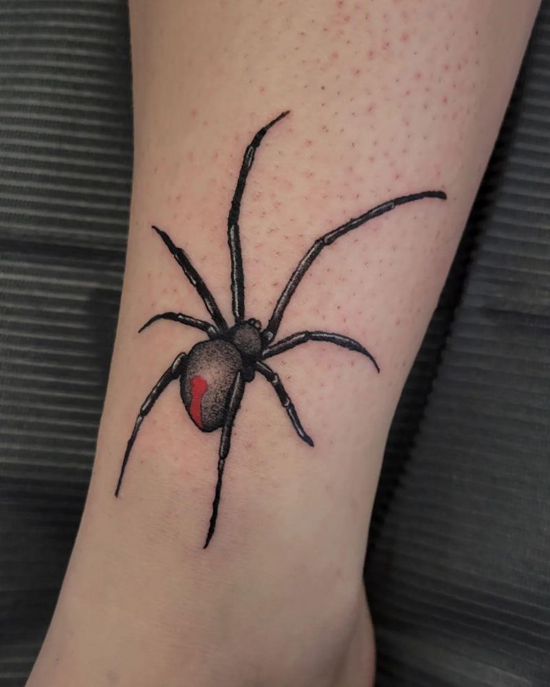 30 Unique Black Widow Spider Tattoos You Must Love