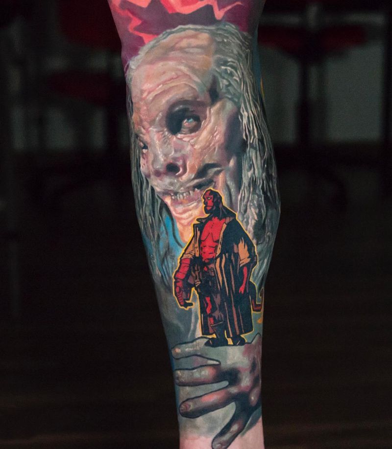 30 Unique Hellboy Tattoos You Must Love