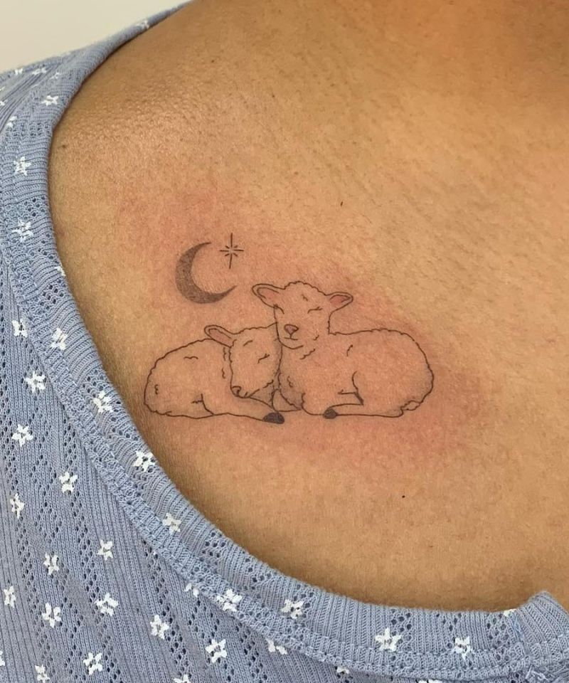 30 Cute Lamb Tattoos You Can Copy