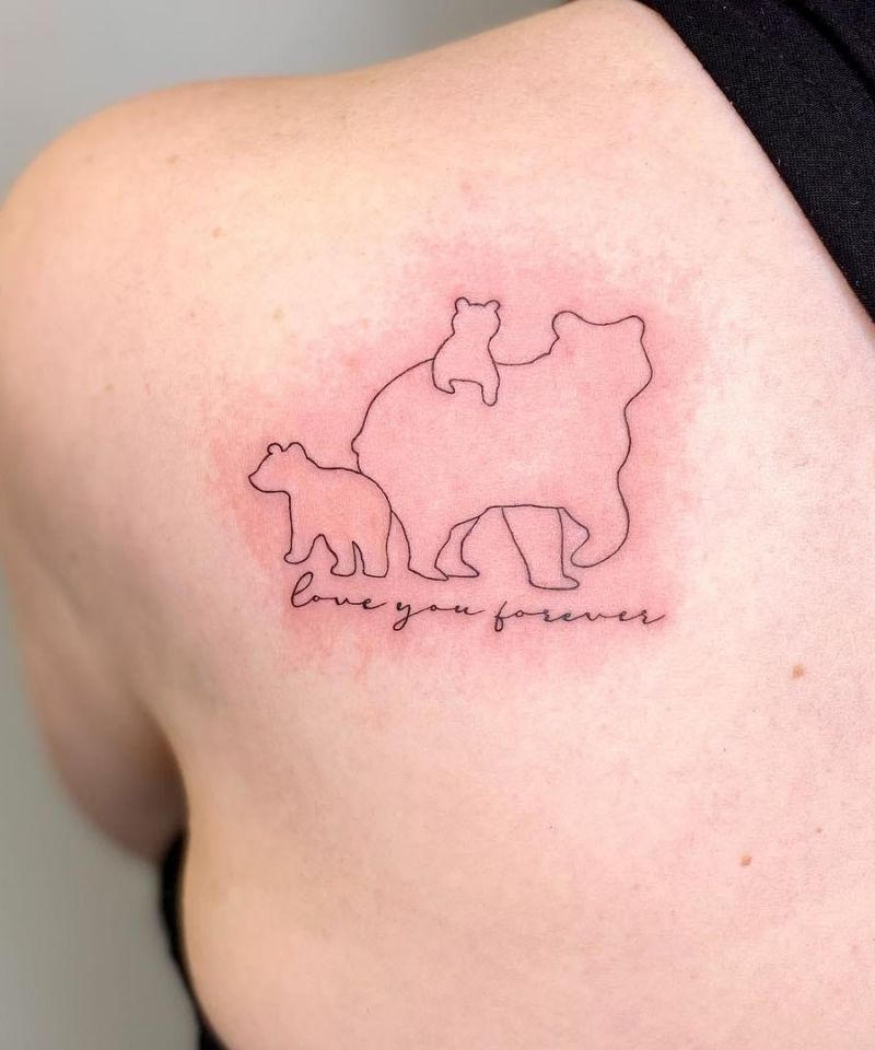 30 Classy Mama Bear Tattoos to Inspire You