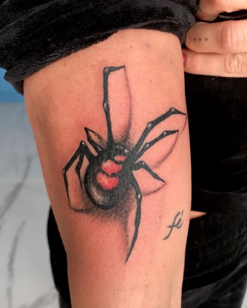 30 Unique Black Widow Spider Tattoos You Must Love