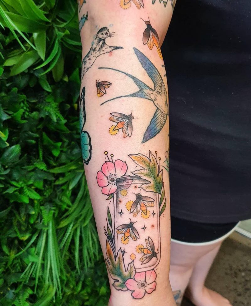 30 Pretty Firefly Jar Tattoos You Must Love