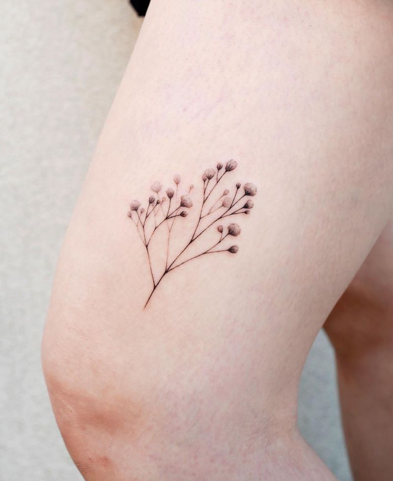 30 Unique Gypsophila Tattoos for Your Inspiration