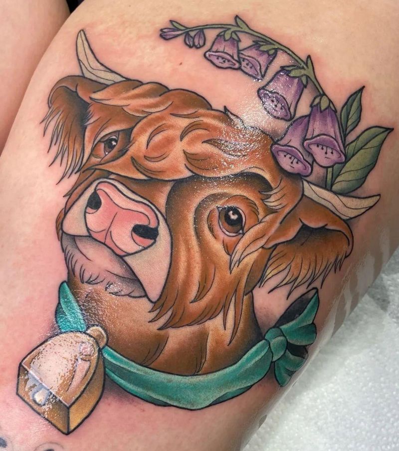 30 Classy Highland Cow Tattoos For Your Next Ink