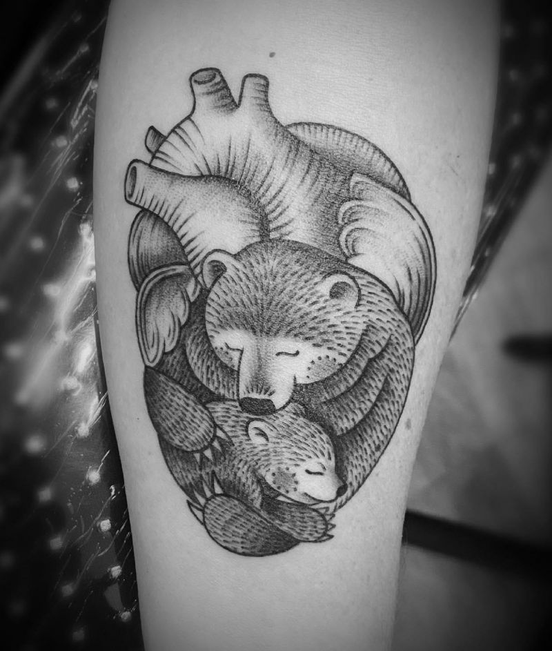 30 Classy Mama Bear Tattoos to Inspire You