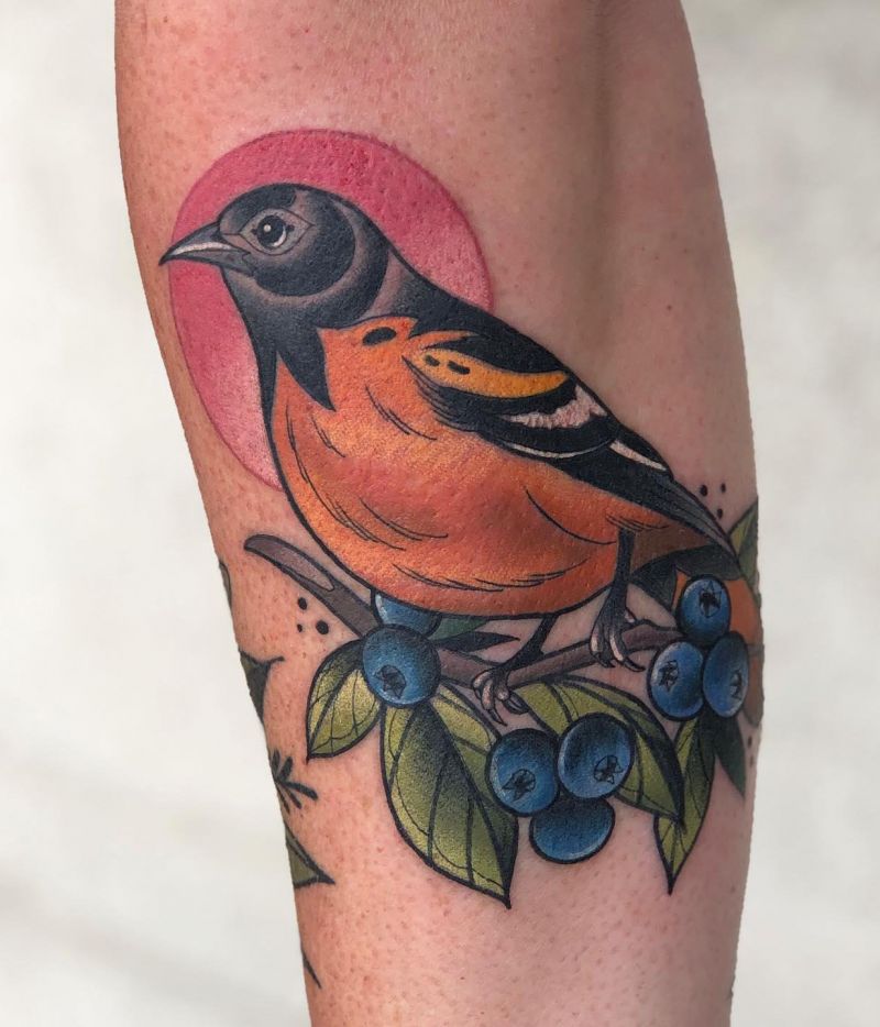 30 Pretty Oriole Tattoos to Inspire You