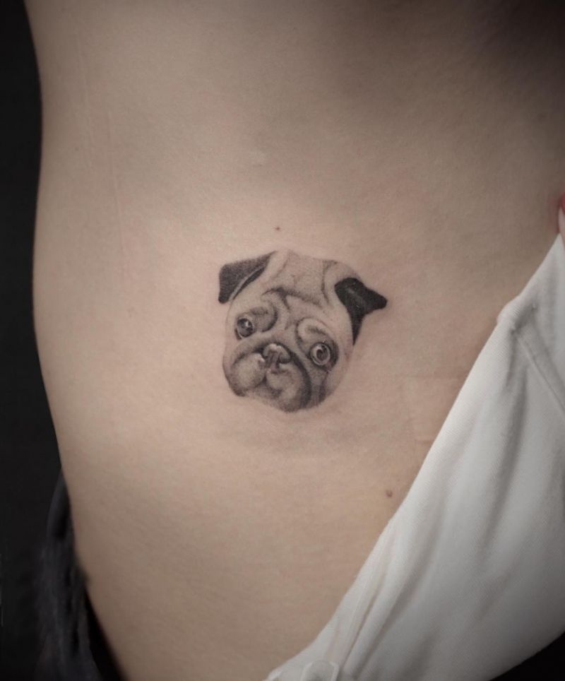 30 Cute Pug Tattoos You Must Love