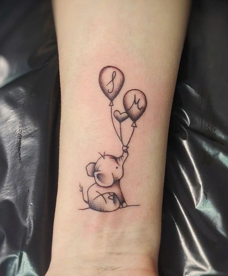 30 Cool Baby Elephant Tattoos for Your Inspiration