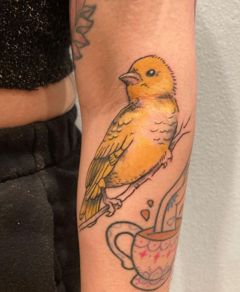 26 Pretty Canary Tattoos You Must Love