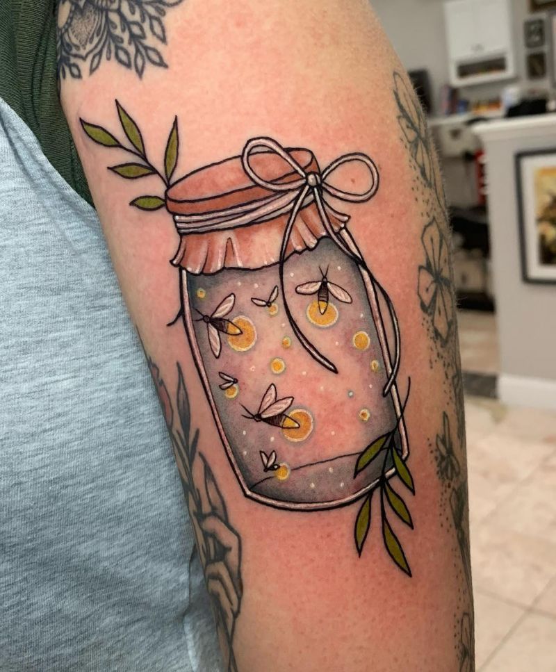 30 Pretty Firefly Jar Tattoos You Must Love