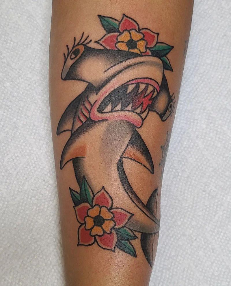 30 Unique Hammerhead Shark Tattoos You Must Love