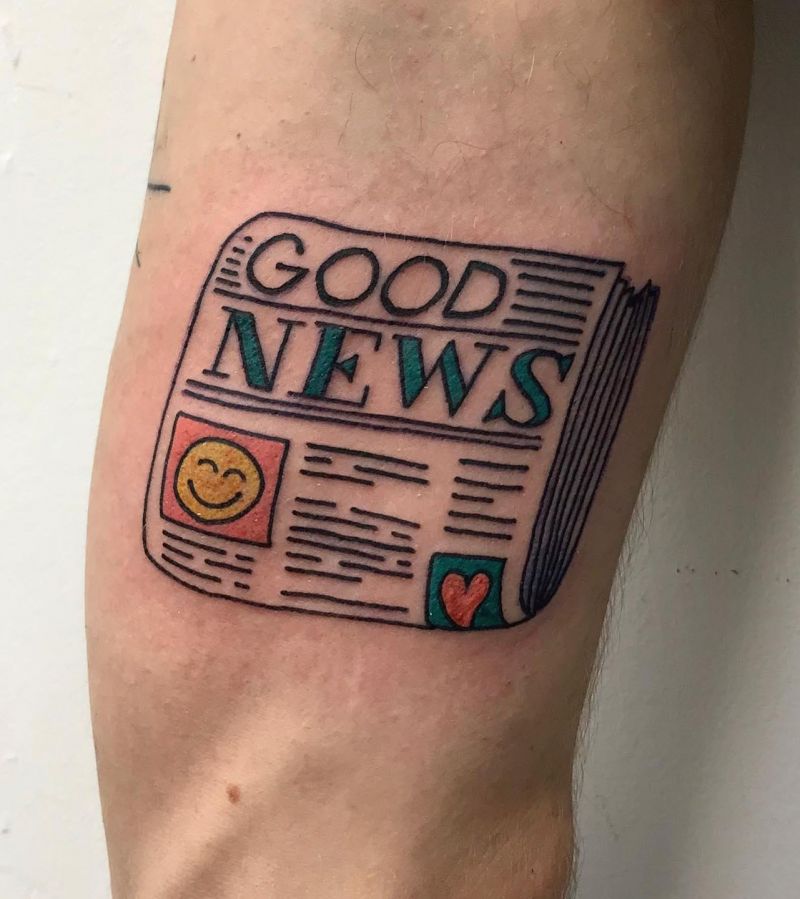 30 Unique Newspaper Tattoos You Must Love