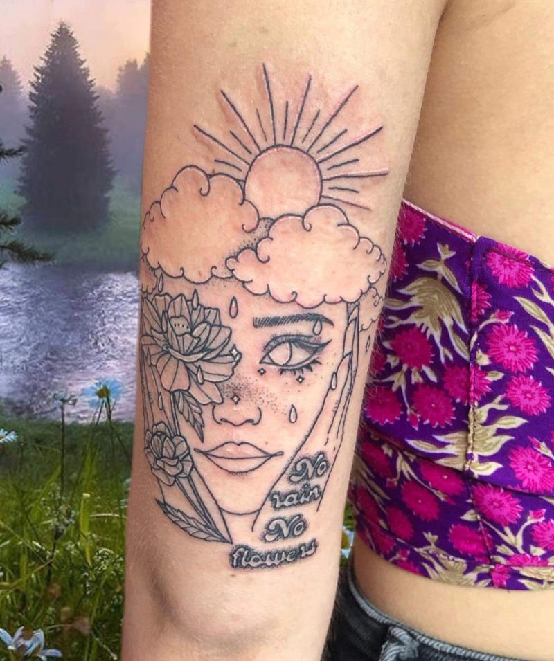 30 Unique No Rain No Flowers Tattoos for Your Inspiration