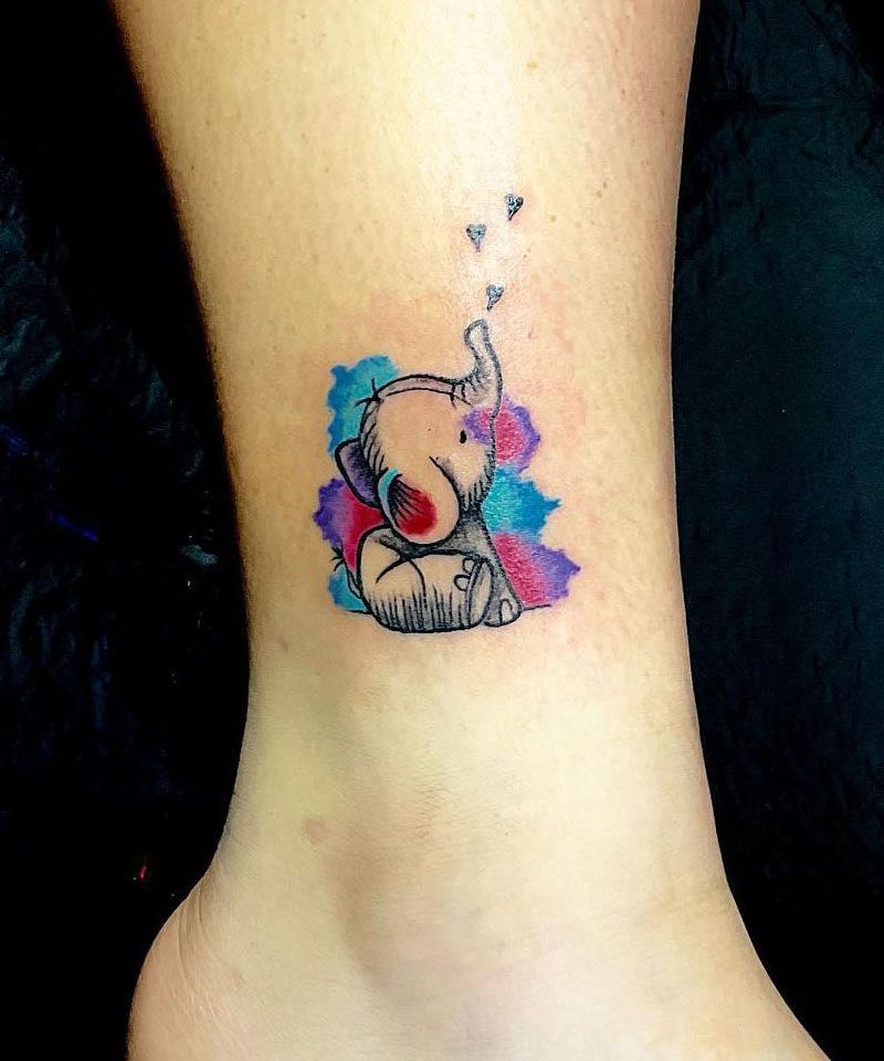 30 Cool Baby Elephant Tattoos for Your Inspiration