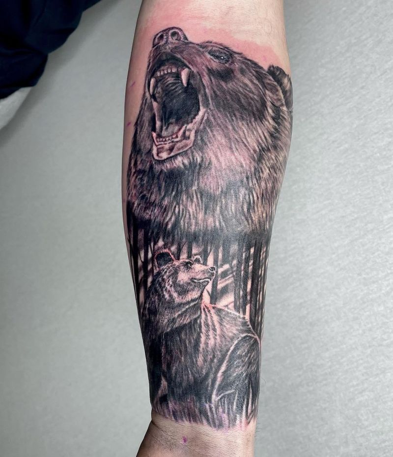 30 Awesome Grizzly Bear Tattoos For Your Next Ink