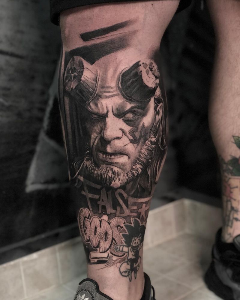 30 Unique Hellboy Tattoos You Must Love